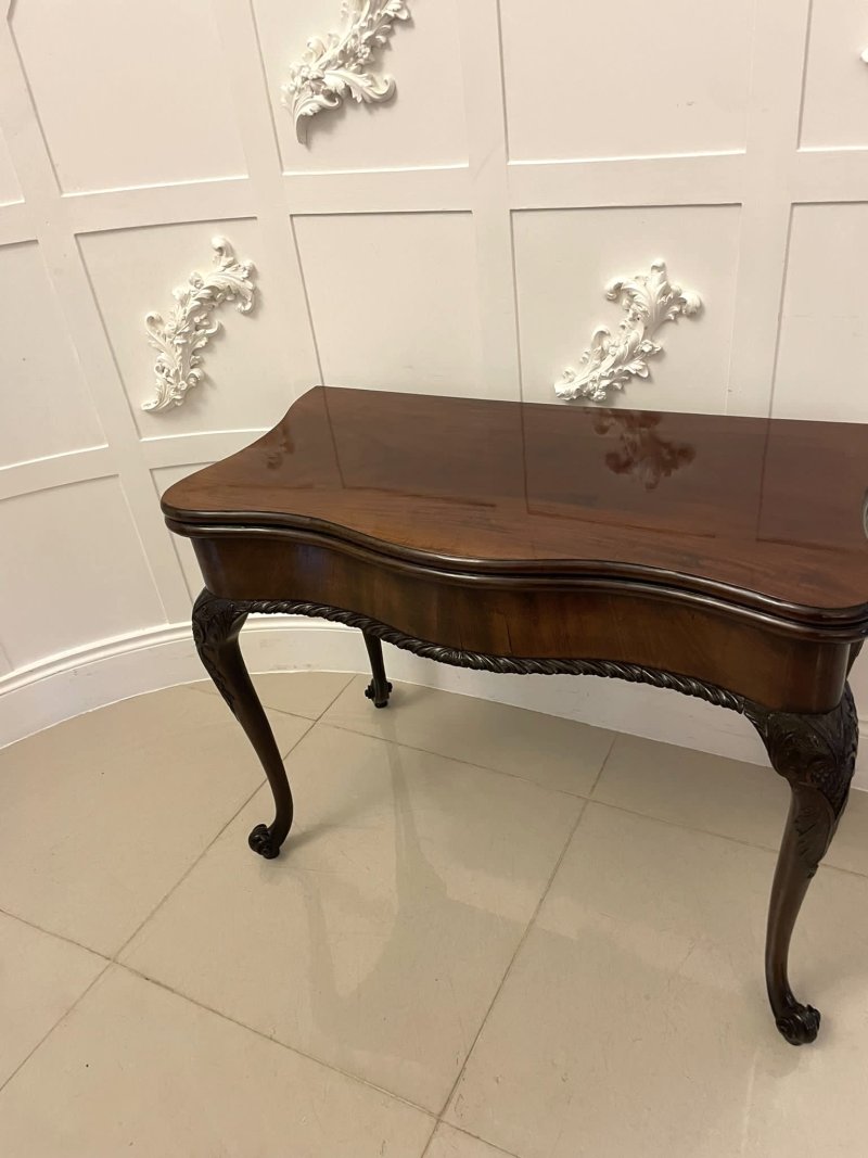 Antique George III Original Hepplewhite Outstanding Quality Carved Mahogany Card Table - Image 3
